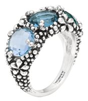 Ring Giovanni Raspini Woman Blue Ivy in Silver Cristallo 12430/12 - 12430/16